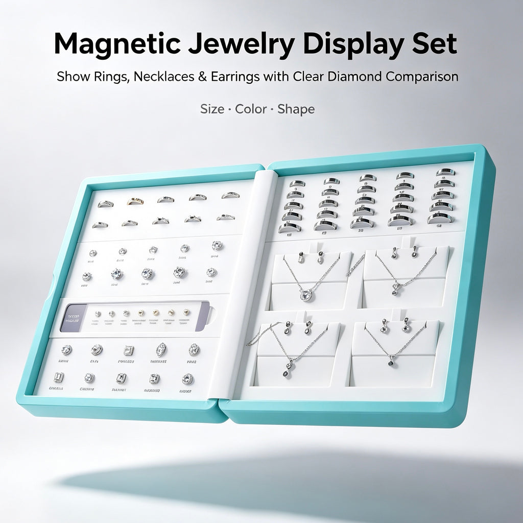 Magnetic Jewelry Display Set | Rings, Necklaces & Earrings Presentation Box