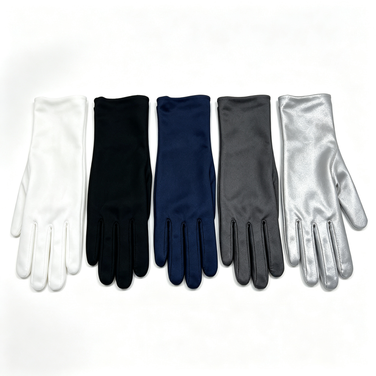 U-choice Jewelry Display Gloves – Smooth Full-Finger Cotton-Blend Inspection Gloves for Gold, Diamond & Watch Showrooms, Available in White, Black, Navy, Dark Gray, Silver – Fingerprint-Free Professional Fit
