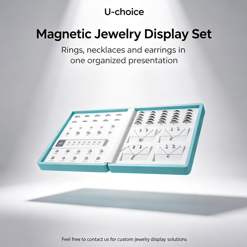 Magnetic Jewelry Display Set | Rings, Necklaces & Earrings Presentation Box