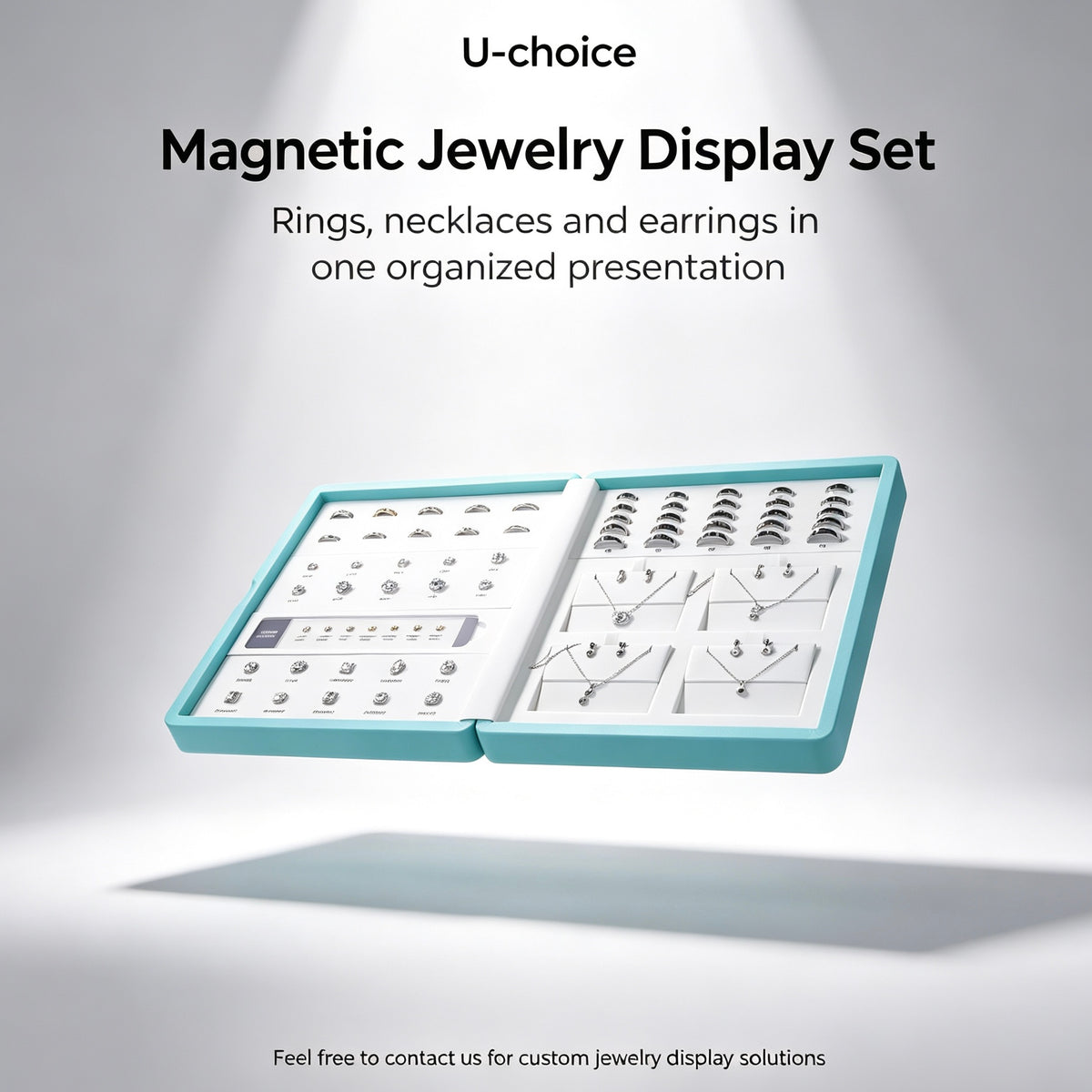 Magnetic Jewelry Display Set | Rings, Necklaces & Earrings Presentation Box