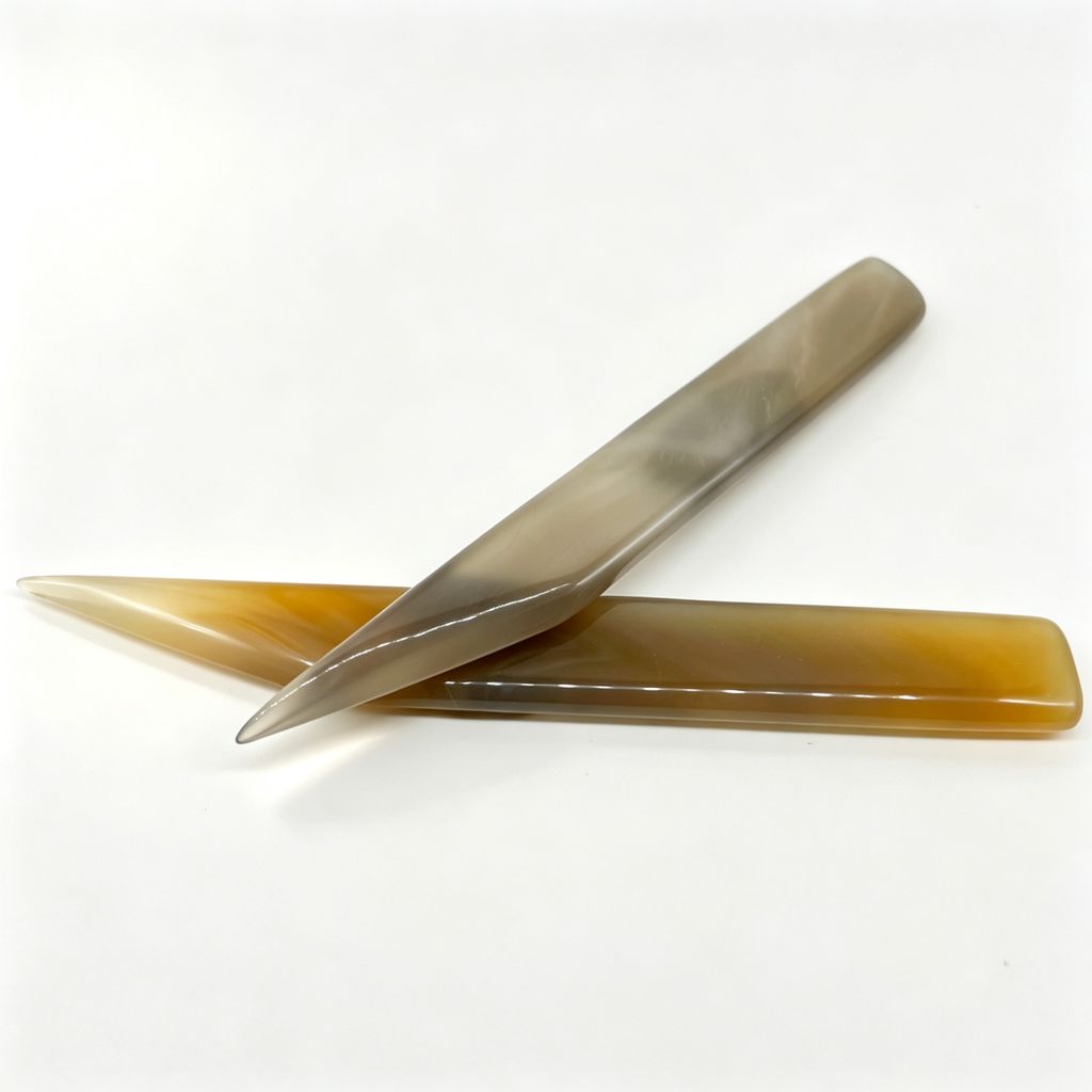 U-choice Natural Agate Burnisher Stick, 12–13cm Polished Agate Scratch Tool for Gold, Silver and Copper Jewelry, Hand Burnisher for Polishing Bangles, Rings, Watch Cases – Jeweler's Essential